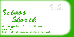 vilmos skorik business card